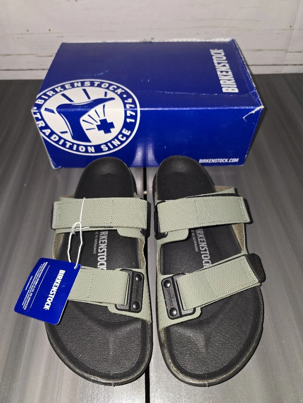New Birkenstock Sandals Atacama Futura Khaki Olive and Black